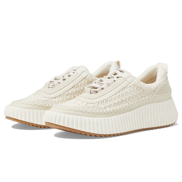 Dolce Vita Shoes - Dolce Vita Dolen Cream Woven Platform Sneakers size 8.5